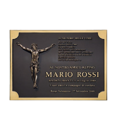 DC125 Targa in ottone fondo inciso